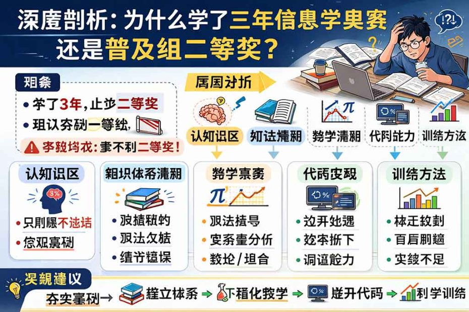 深度剖析：为什么你学了三年信息学奥赛，却还是普及组二等奖？